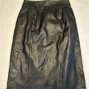 Bagatelle Black Genuine Leather Skirt